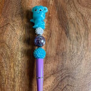 Sulley Beaded Pen – Cute Kawaii Monster Pen Purple Novelty Ballpoint Stationery